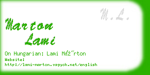 marton lami business card